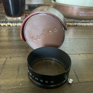 KONIHOOD Camera Metal Clamp-On Lens Hood With Konica‎ Leather Case